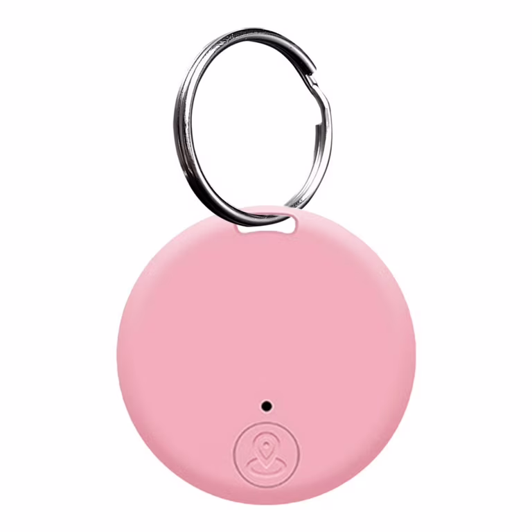 Mini Round Smart bluetooth GPS Tracker Για κατοικίδια, παιδιά, ηλικιωμένους, αποσκευές & πολύτιμα αντικείμενα pink