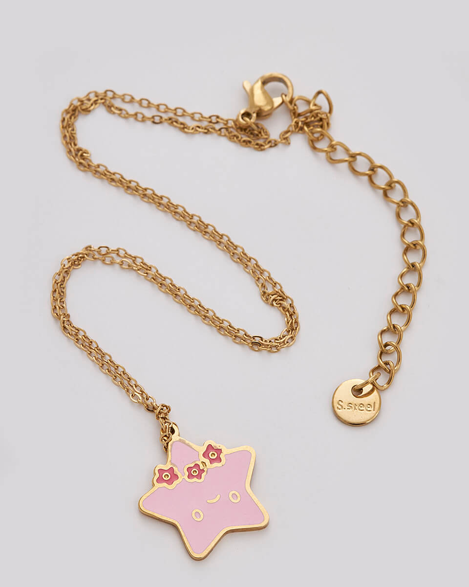 SEQUOIA ΑΤΣΑΛΙΝΟ ΠΑΙΔΙΚΟ ΚΟΛΙΕ ΜΕ ΡΟΖ ΑΣΤΕΡΙ