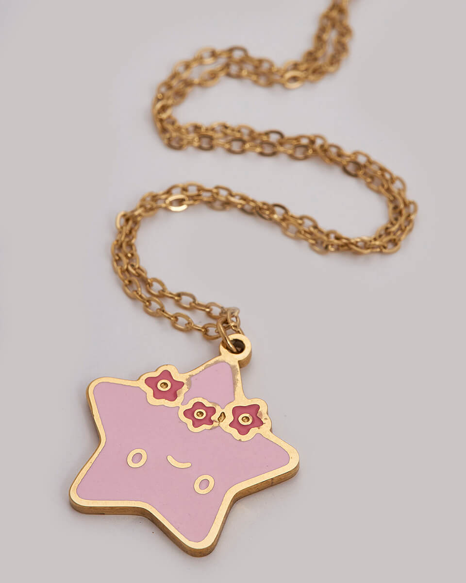 SEQUOIA ΑΤΣΑΛΙΝΟ ΠΑΙΔΙΚΟ ΚΟΛΙΕ ΜΕ ΡΟΖ ΑΣΤΕΡΙ