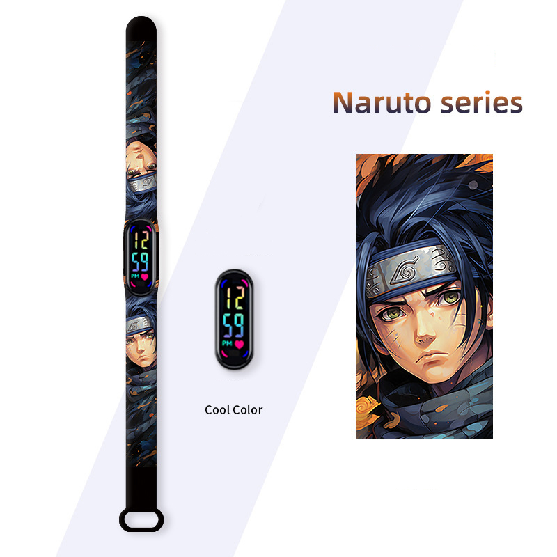 Παιδικό Αδιάβροχο Ρολόι Naruto με οθόνη Led AG-046 Μαύρο