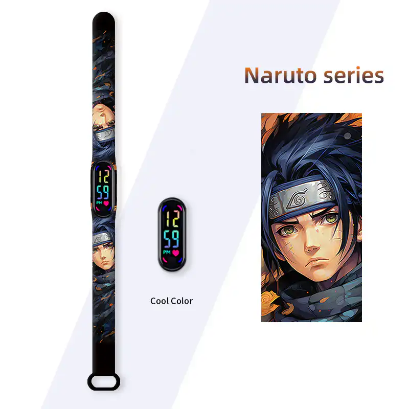 Παιδικό Αδιάβροχο Ρολόι Naruto με οθόνη Led AG-046 Μαύρο