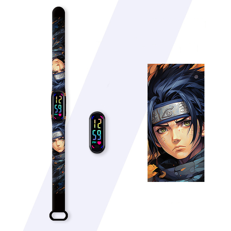 Παιδικό Αδιάβροχο Ρολόι Naruto με οθόνη Led AG-048 Μαύρο