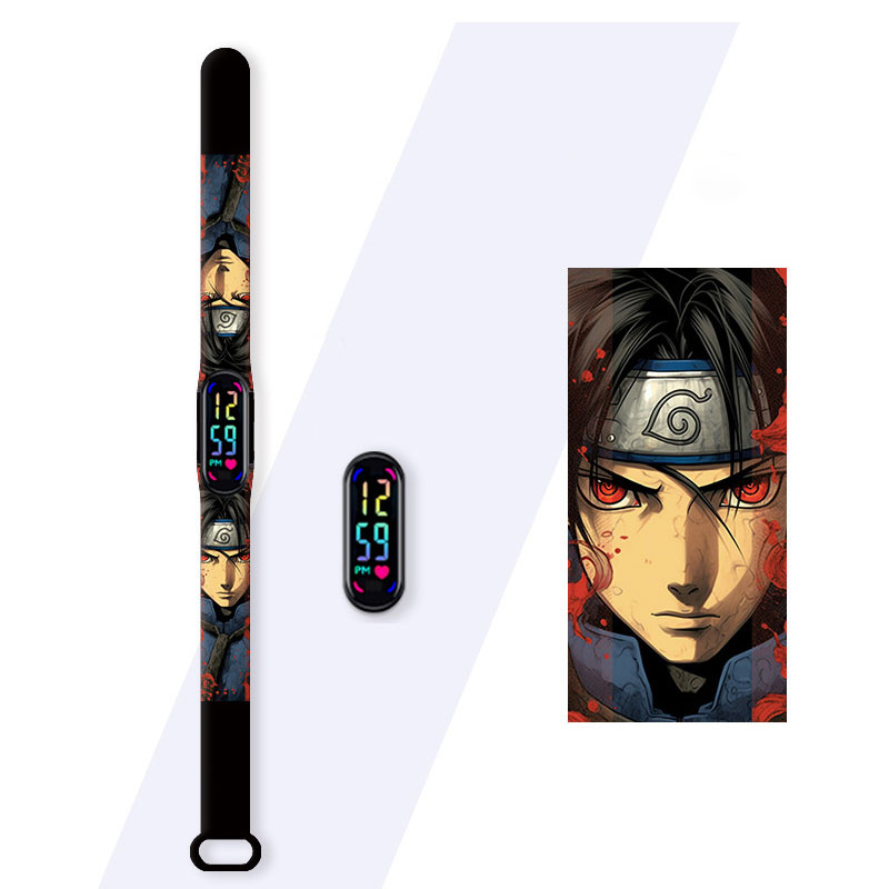 Παιδικό Αδιάβροχο Ρολόι Naruto με οθόνη Led AG-046 Μαύρο