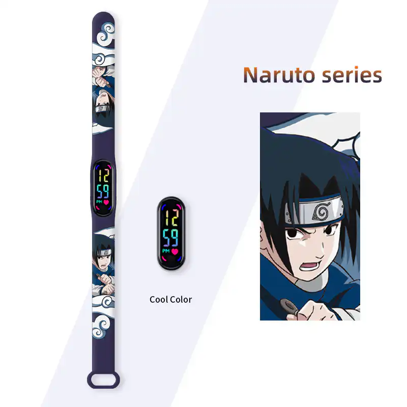 Παιδικό Αδιάβροχο Ρολόι Naruto με οθόνη Led AG-045 Μπλε