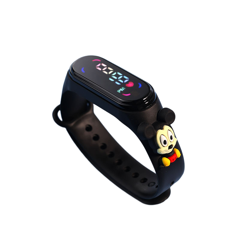 Παιδικό Αδιάβροχο Ρολόι με οθόνη Led και 3D χαρακτήρες  AG-024 μαύρο