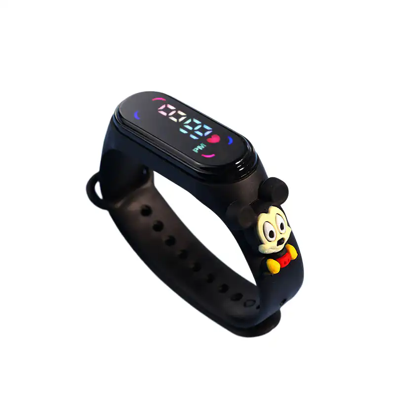 Παιδικό Αδιάβροχο Ρολόι με οθόνη Led και 3D χαρακτήρες  AG-024 μαύρο