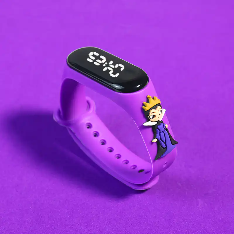 Παιδικό Αδιάβροχο Ρολόι με οθόνη Led και 3D χαρακτήρες AG-035 Μωβ