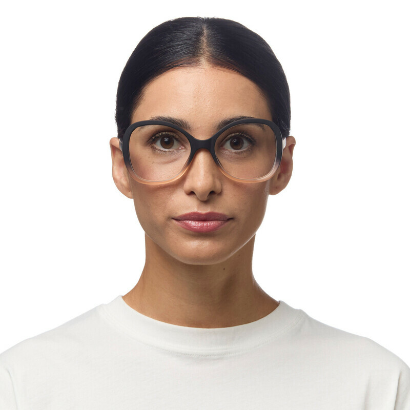 Okkia Verona reading glasses Black Shaded Rose