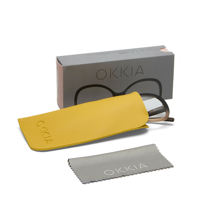 Okkia Verona reading glasses Black Shaded Rose