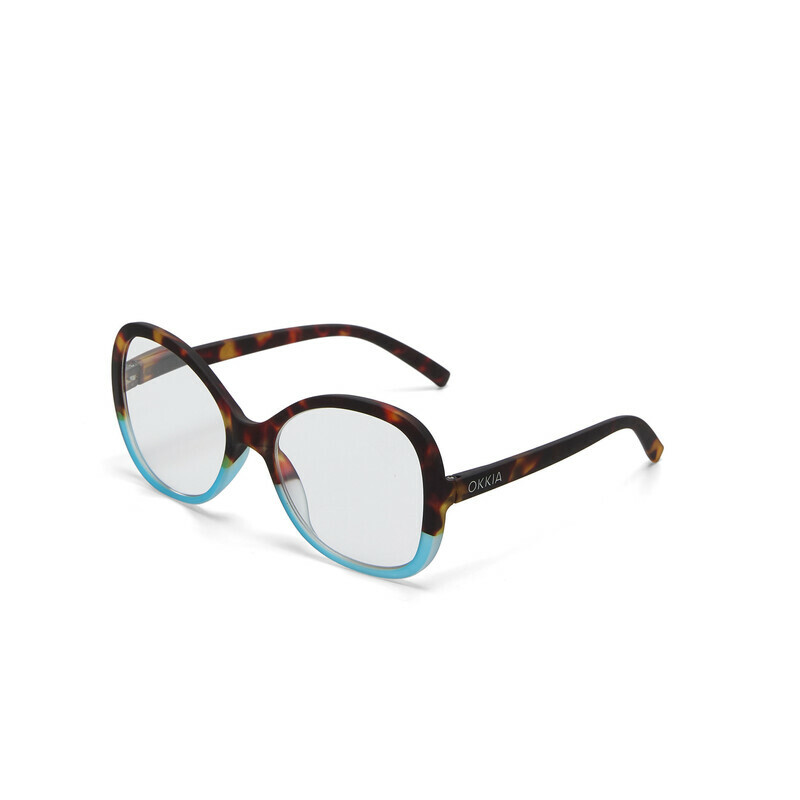Okkia Bologna reading glasses Havana Blue