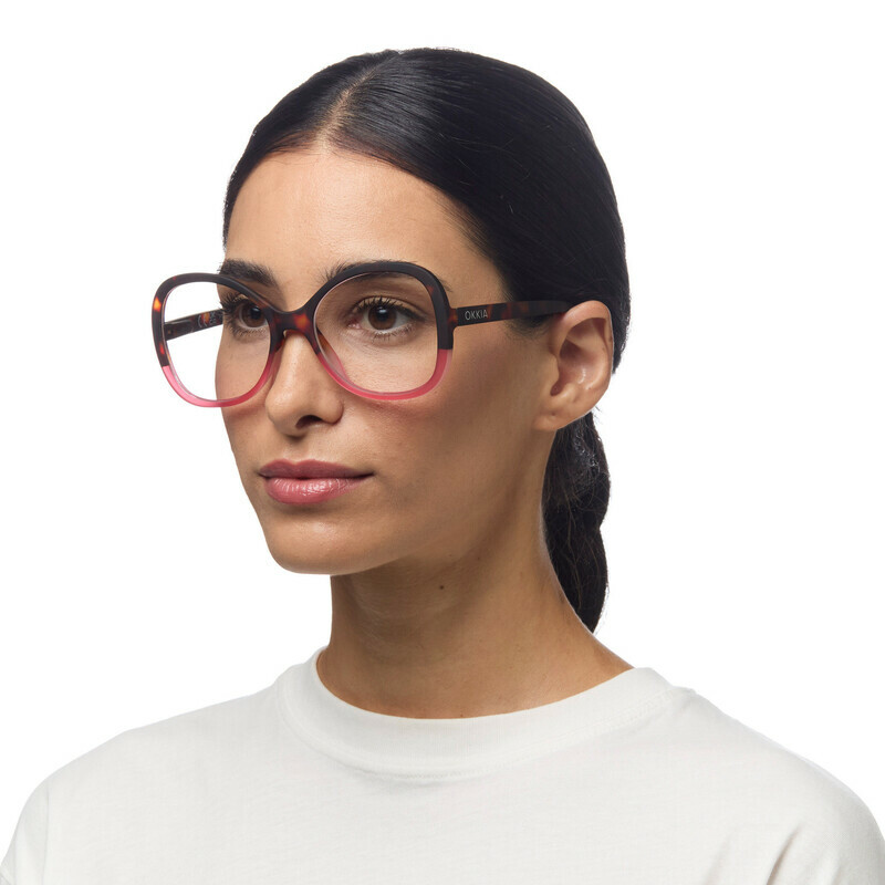 Okkia Verona reading glasses Havana Pink