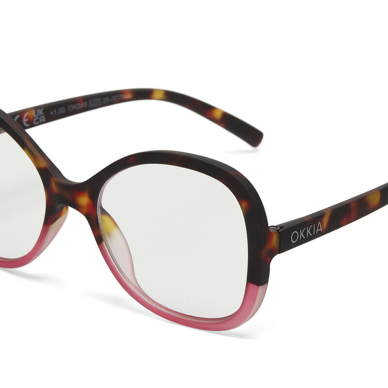 Okkia Verona reading glasses Havana Pink