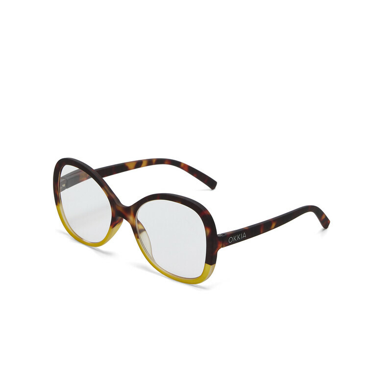 Okkia Verona reading glasses Havana Yellow