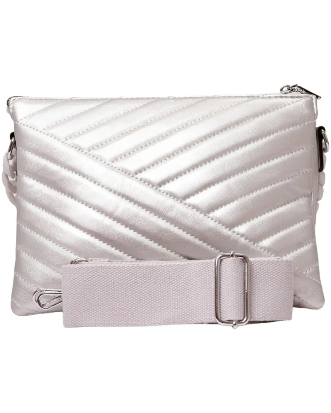 Τσαντα χειρός 9033-4 - Ασημί