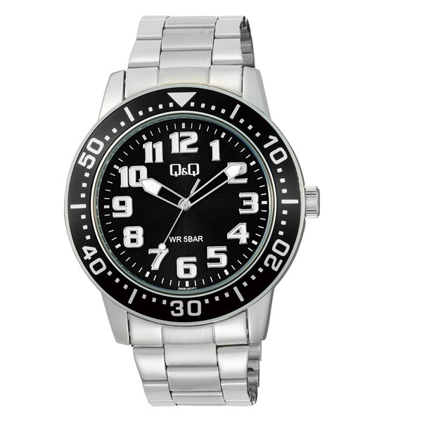 Q&Q Ανδρικό Μεταλλικό ρολόι Q60B-001PY