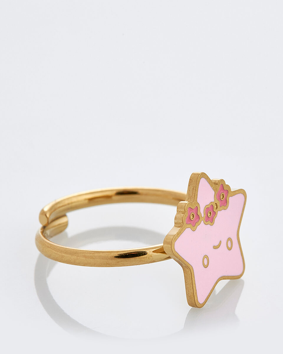 SEQUOIA ΑΤΣΑΛΙΝΟ ΠΑΙΔΙΚΟ ΔΑΧΤΥΛΙΔΙ ΜΕ ΡΟΖ ΑΣΤΕΡΙ SEQUOIA ΑΤΣΑΛΙΝΟ ΠΑΙΔΙΚΟ ΔΑΧΤΥΛΙΔΙ ΜΕ ΡΟΖ ΑΣΤΕΡΙ