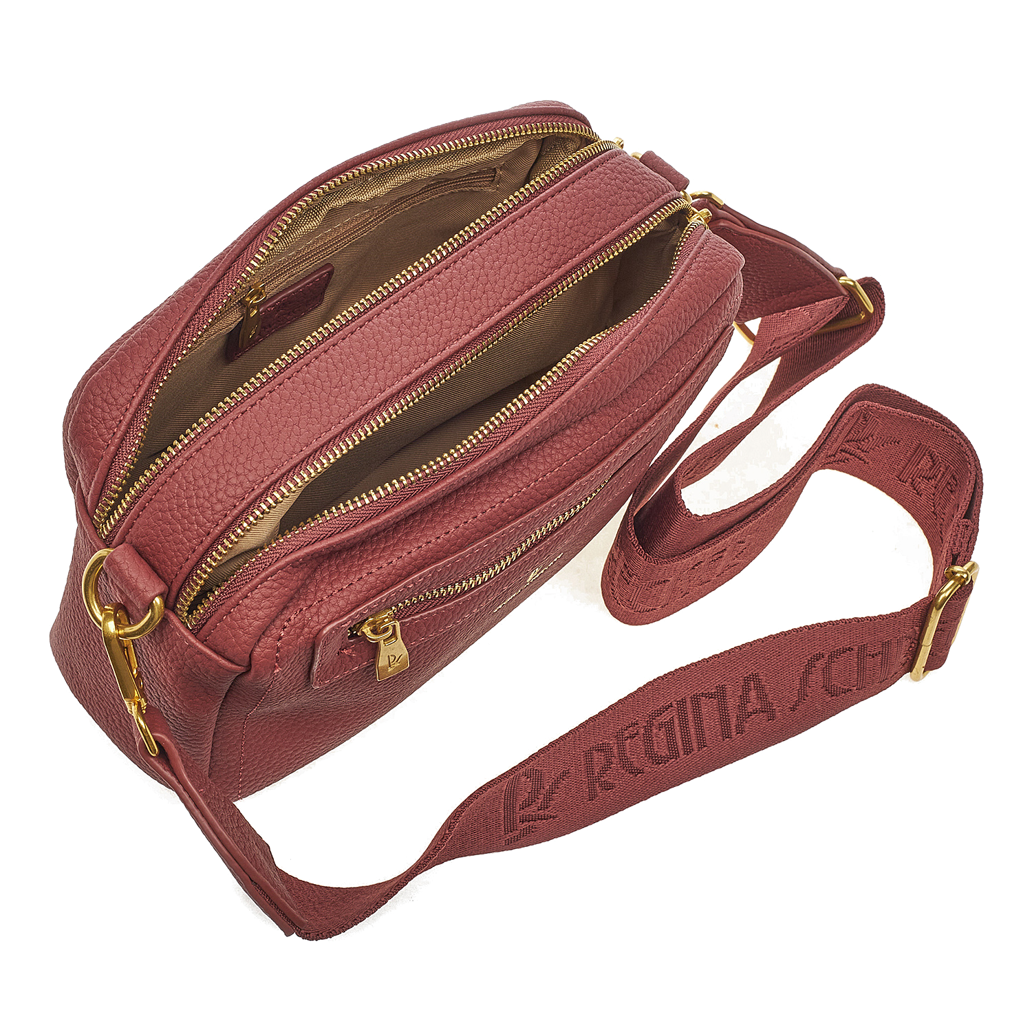 Γυναικεία Τσάντα Ώμου Χιαστί Regina Schrecker RS 3840 Καμηλό