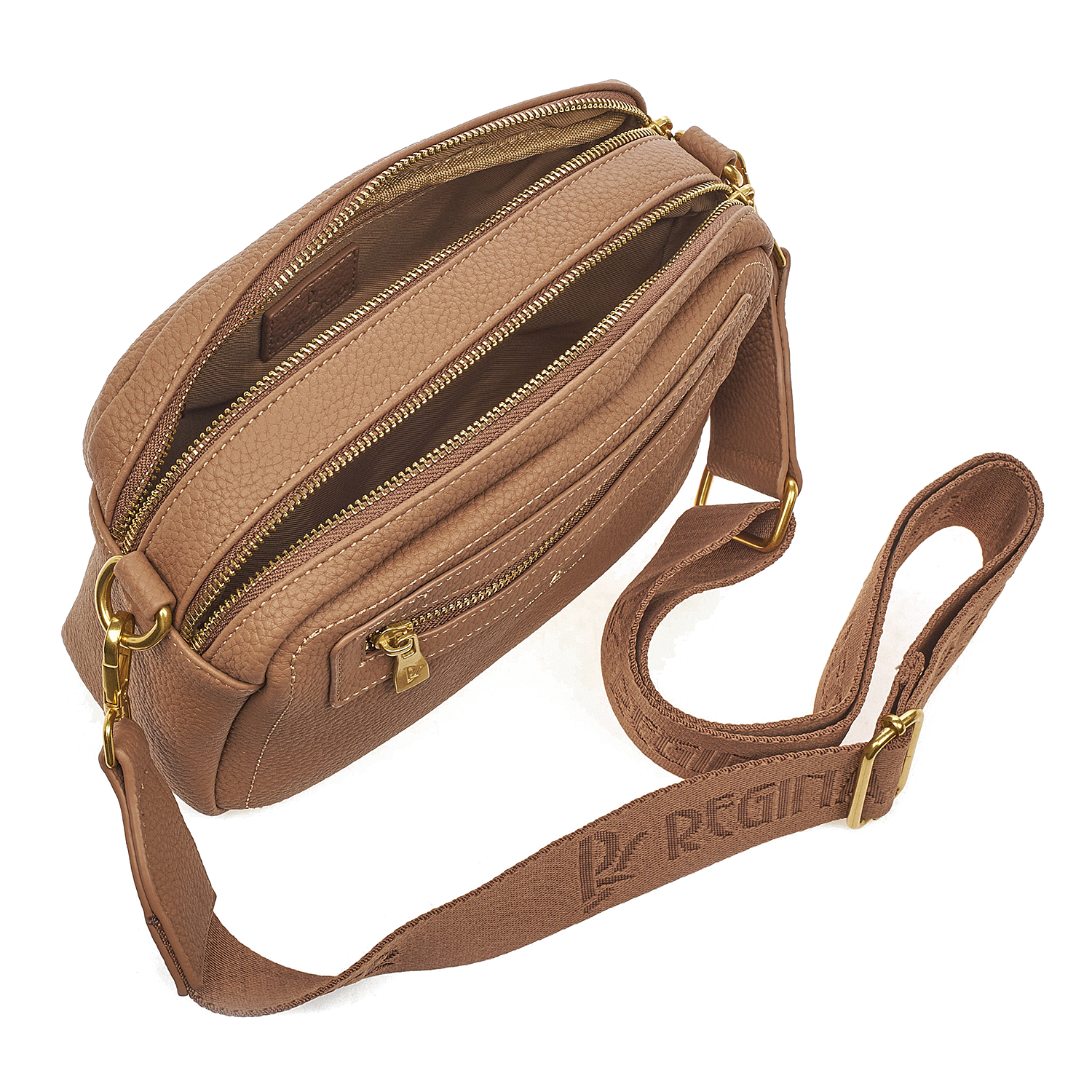 Γυναικεία Τσάντα Ώμου Χιαστί Regina Schrecker RS 3840 Καμηλό