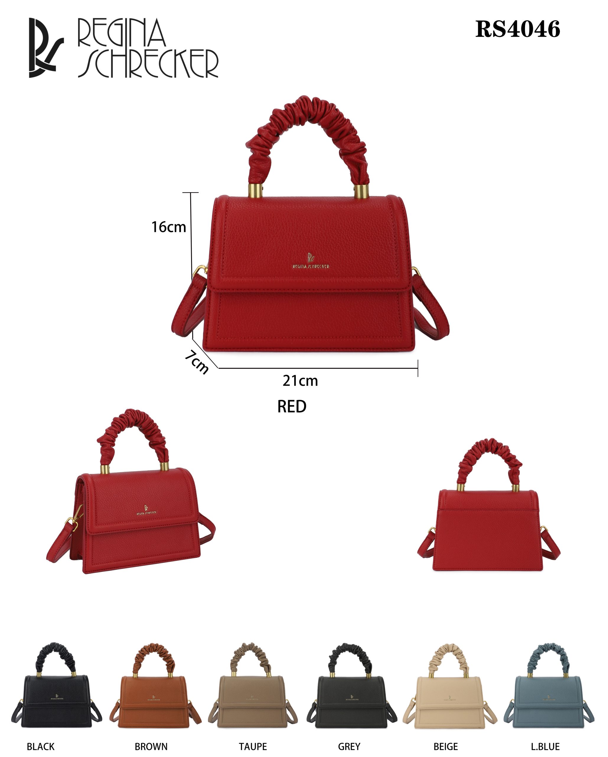Γυναικεία Τσάντα Χειρός Regina Schrecker RS 4046 Κόκκινη