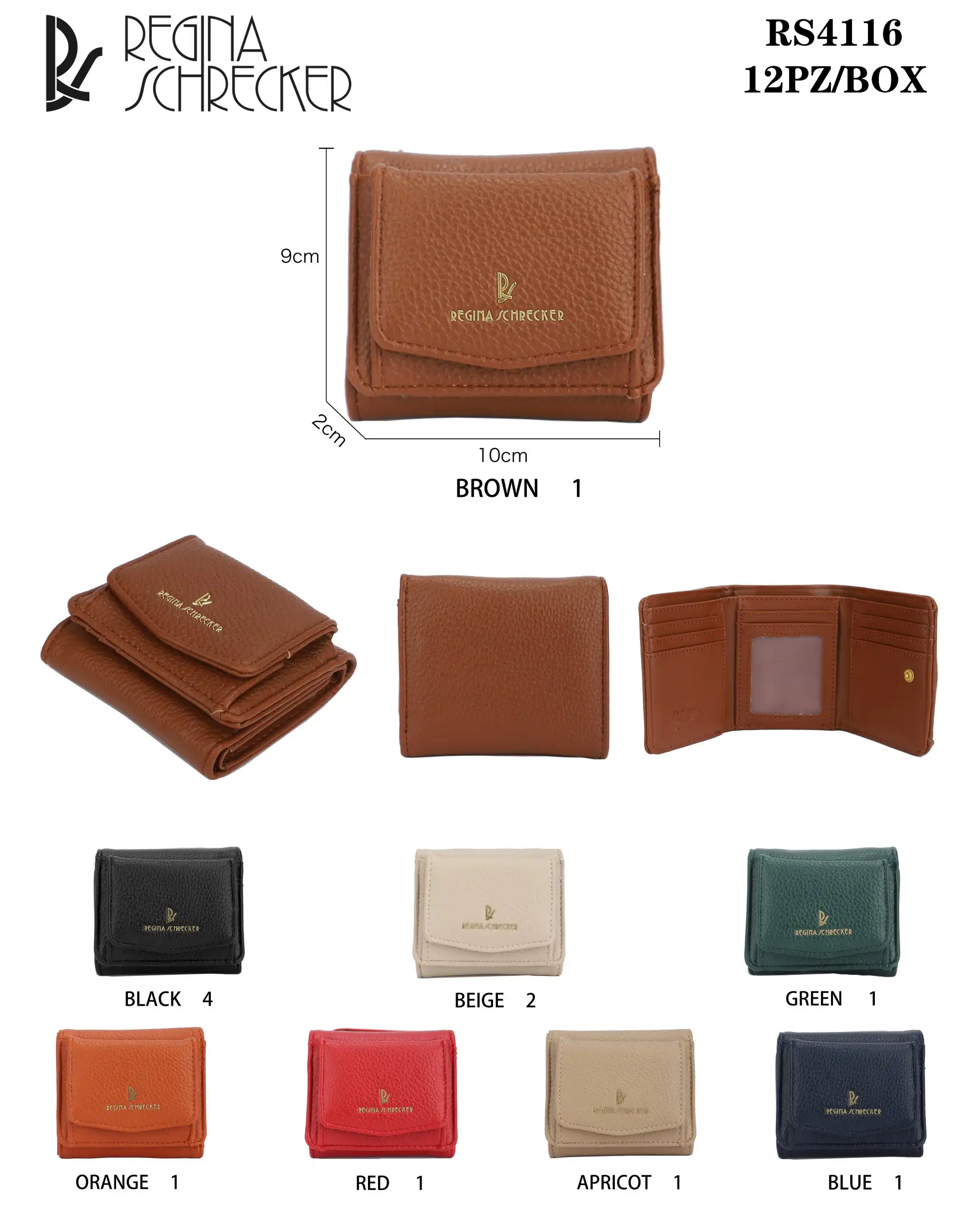 Γυναικείο Πορτοφόλι Regina Schrecker RS 4116 Μαύρο