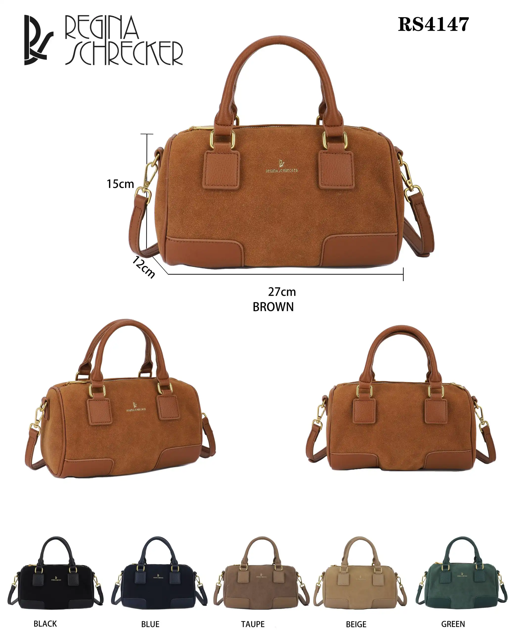 Γυναικεία Τσάντα Χειρός Regina Schrecker RS 4147 Καφέ