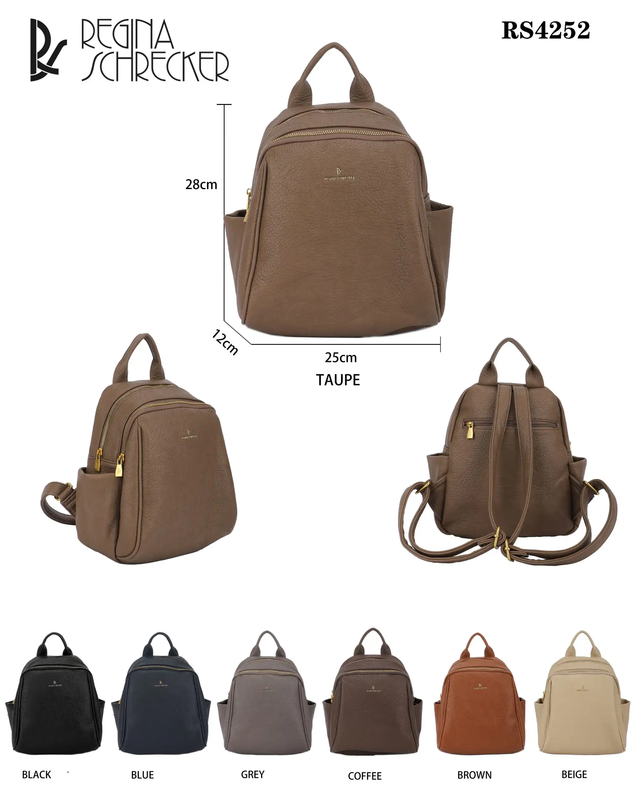 Γυναικεία Τσάντα Πλάτης Regina Schrecker RS 4252 Μαύρο Γυναικεία Τσάντα Πλάτης Regina Schrecker RS 4252 Μαύρο