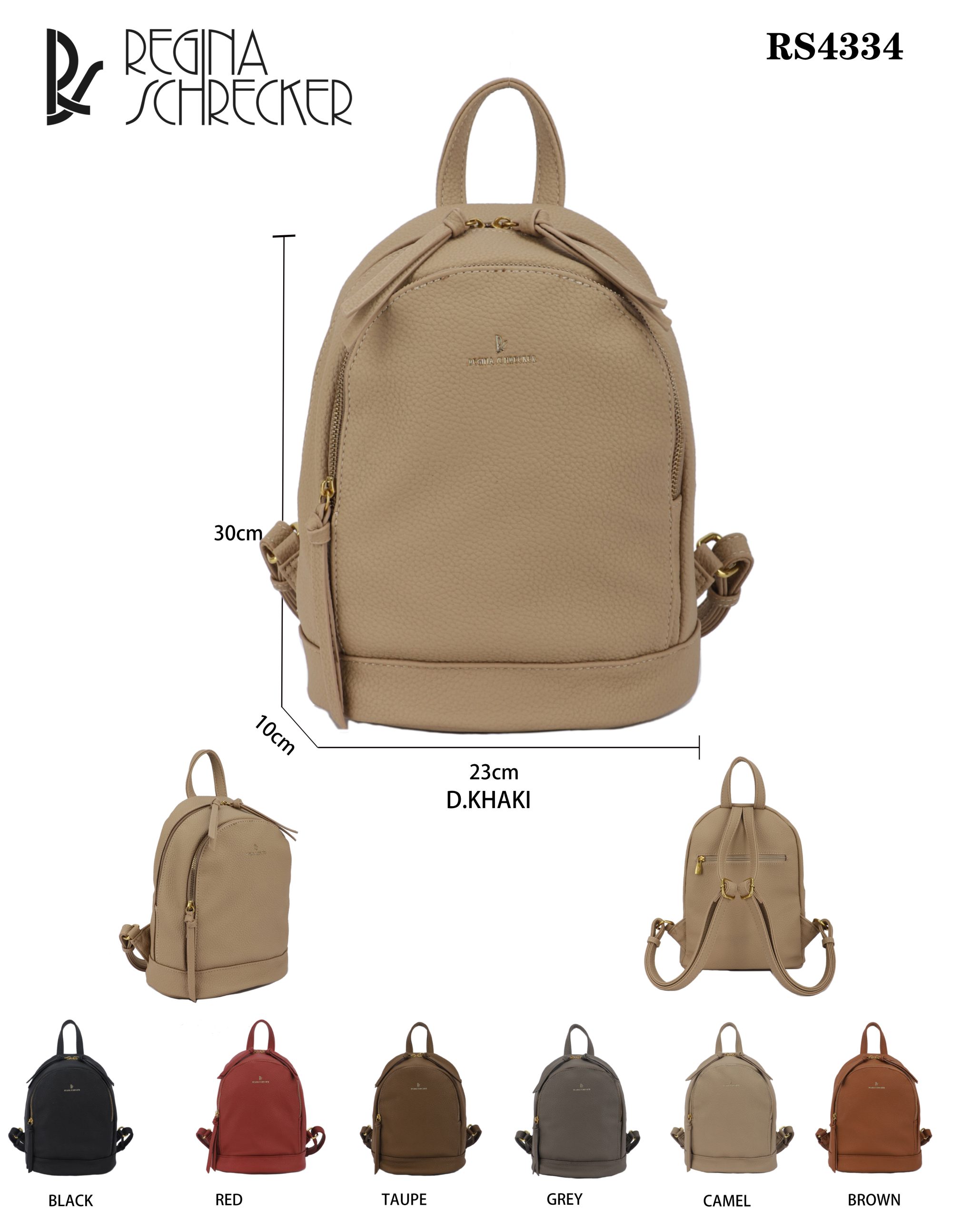 Γυναικεία Τσάντα Πλάτης Regina Schrecker RS 4334 Γκρι