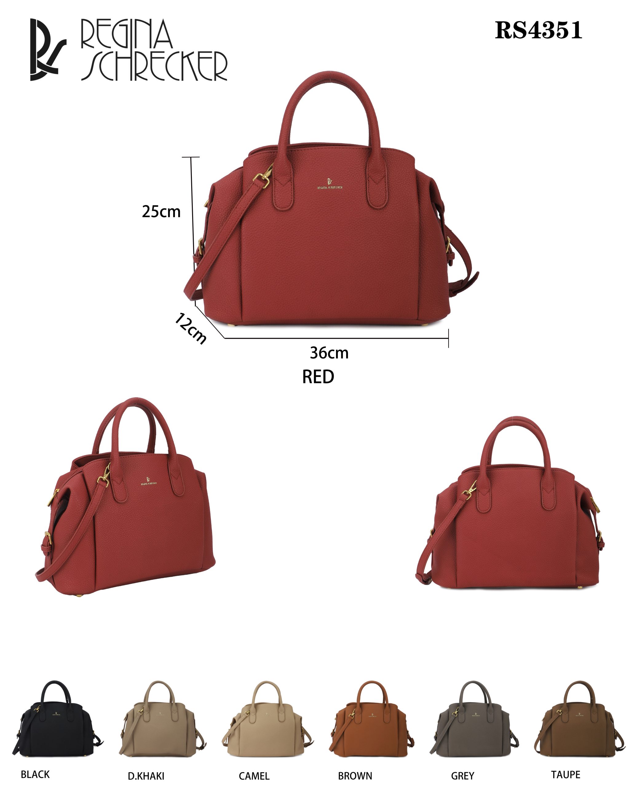 Γυναικεία Τσάντα Χειρός Regina Schrecker RS 4351 Πούρου