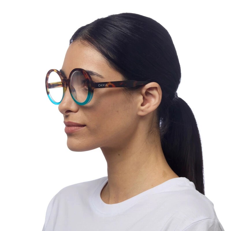 Γυαλιά διαβάσματος πρεσβυωπίας okkia Laura –  Havana and blue