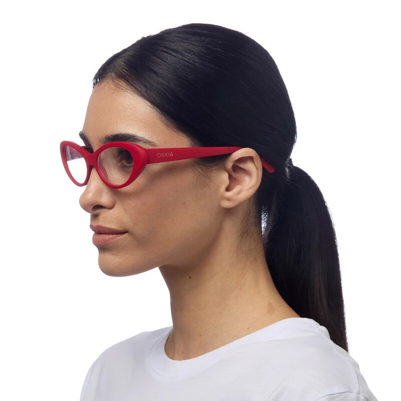 Γυαλιά διαβάσματος πρεσβυωπίας okkia Lina Small Cat Eye - Red