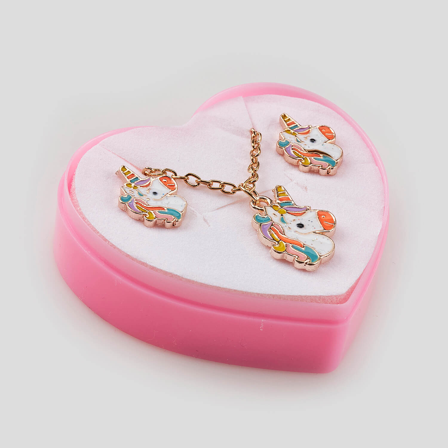 Sequoia Παιδικό Υποαλλεργικό Χάλκινο Set Σκουλαρίκι-Κολιέ Μονόκερος