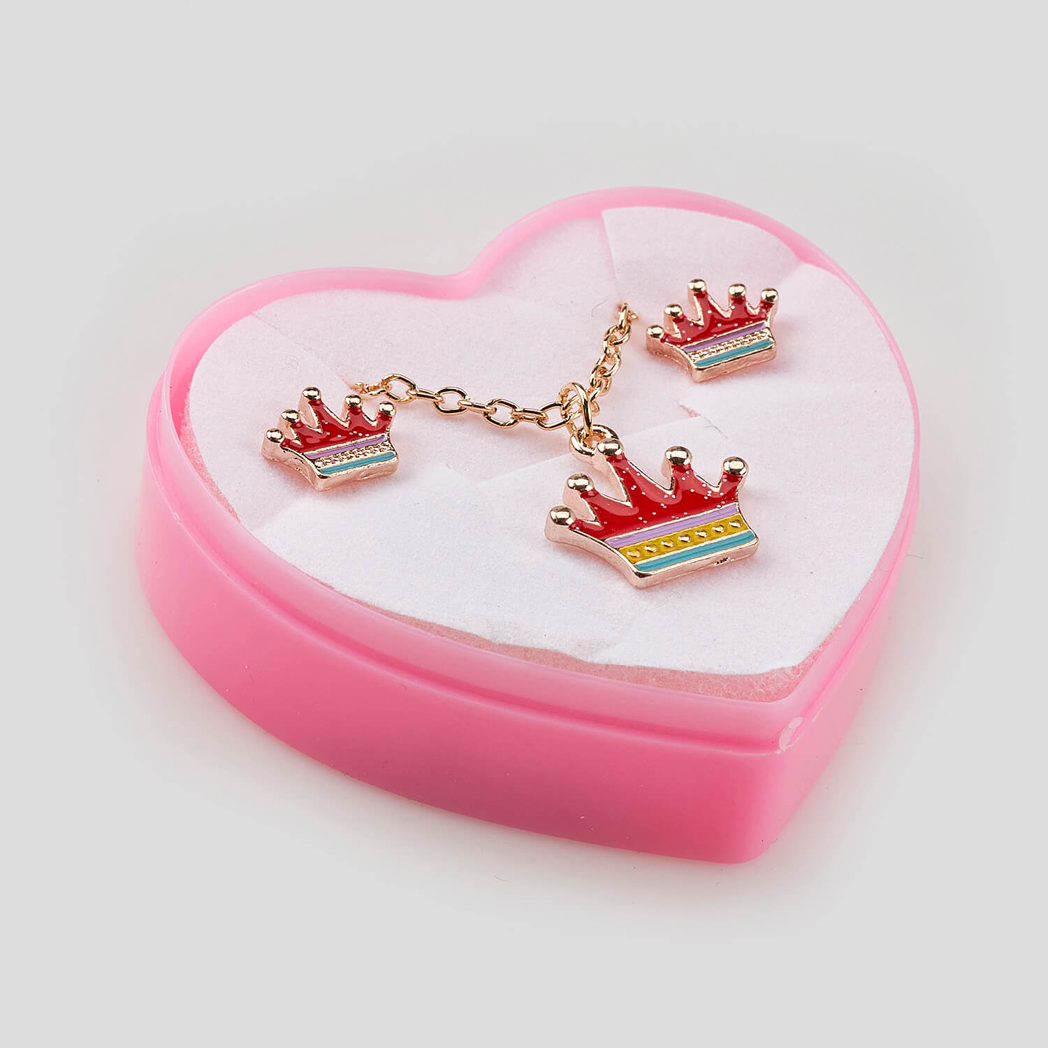 Sequoia Παιδικό Υποαλλεργικό Χάλκινο Set Σκουλαρίκι-Κολιέ Κορώνα