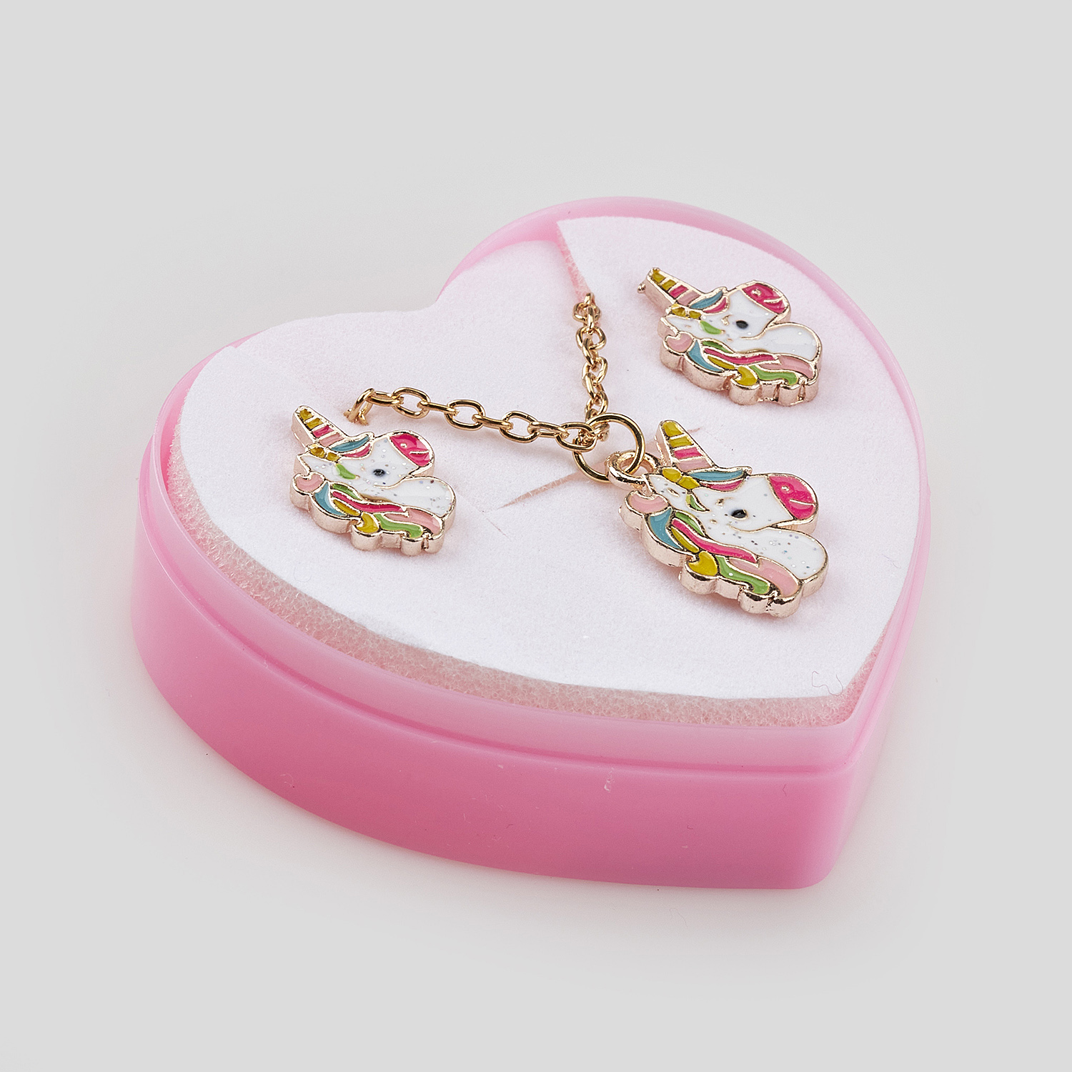 Sequoia Παιδικό Υποαλλεργικό  Χάλκινο Set Σκουλαρίκι-Κολιέ Μονόκερος