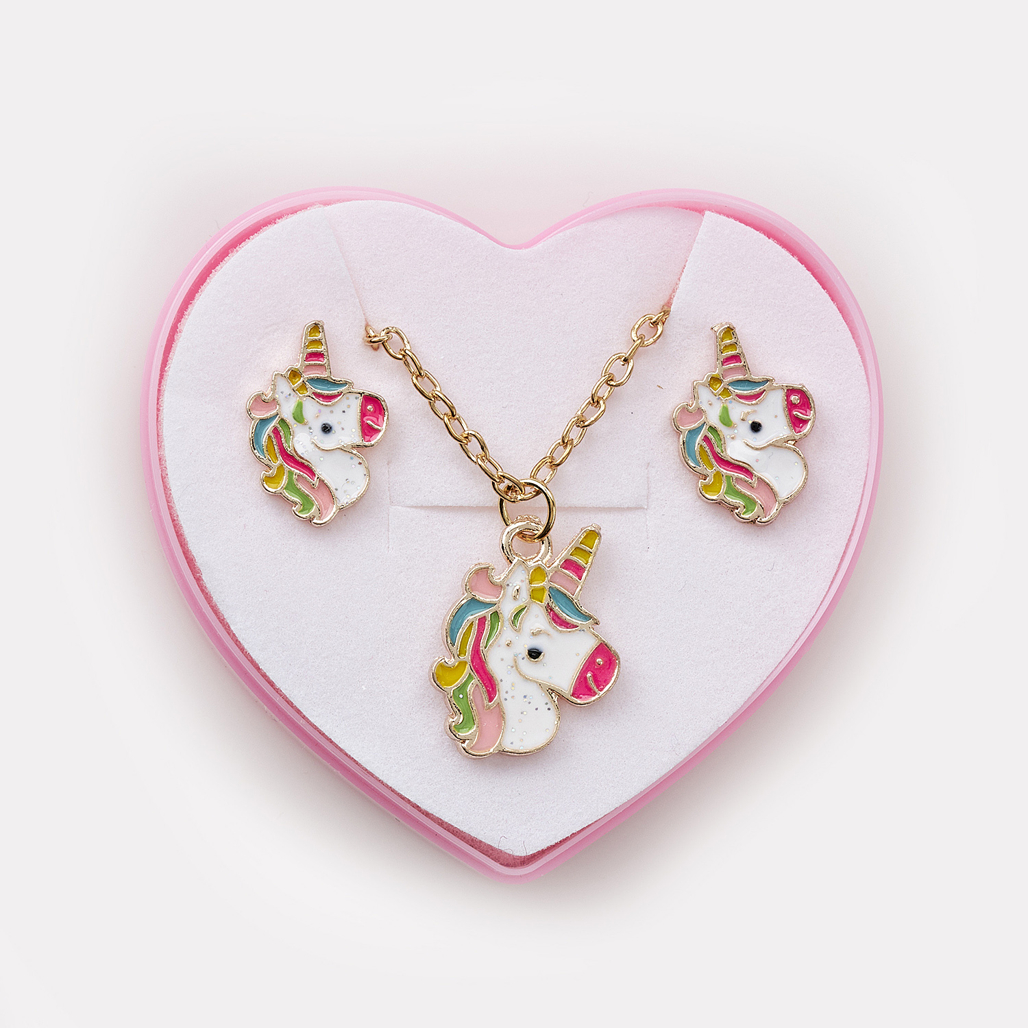 Sequoia Παιδικό Υποαλλεργικό  Χάλκινο Set Σκουλαρίκι-Κολιέ Μονόκερος