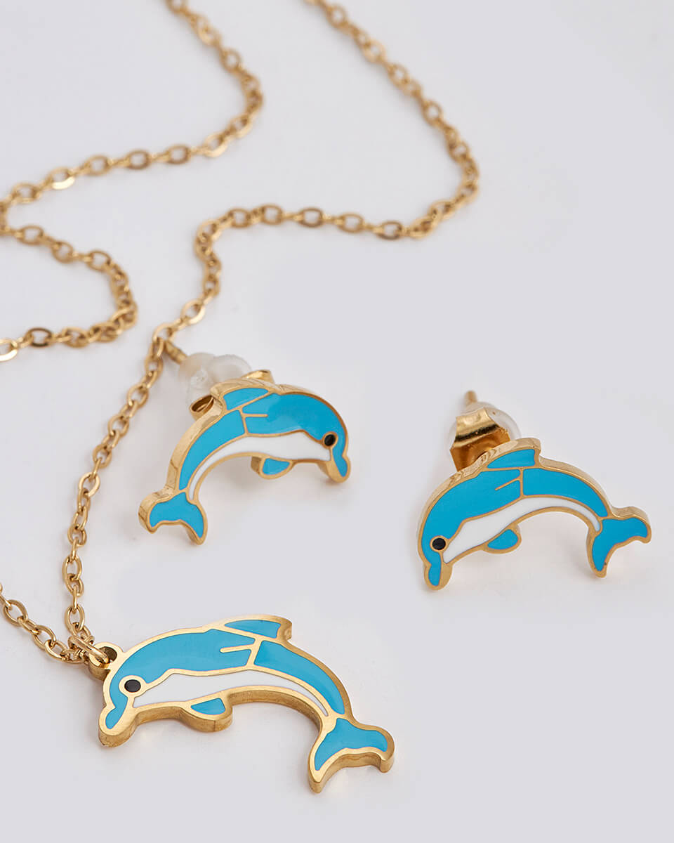 SEQUOIA ΑΤΣΑΛΙΝΟ ΠΑΙΔΙΚΟ ΣΕΤ ΣΚΟΥΛΑΡΙΚΙΑ / ΚΟΛΙΕ / ΚΟΛΙΕ ΔΕΛΦΙΝΙΑ