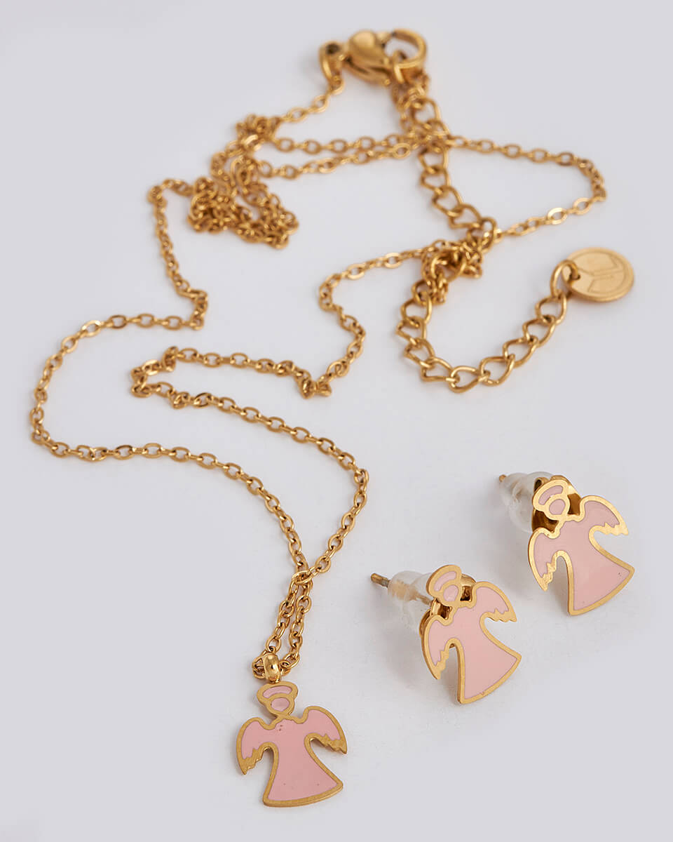 SEQUOIA ΑΤΣΑΛΙΝΟ ΠΑΙΔΙΚΟ ΣΕΤ ΣΚΟΥΛΑΡΙΚΙΑ / ΚΟΛΙΕ / ΚΟΛΙΕ ΡΟΖ ΑΓΓΕΛΑΚΙΑ SEQUOIA ΑΤΣΑΛΙΝΟ ΠΑΙΔΙΚΟ ΣΕΤ ΣΚΟΥΛΑΡΙΚΙΑ / ΚΟΛΙΕ / ΚΟΛΙΕ ΡΟΖ ΑΓΓΕΛΑΚΙΑ