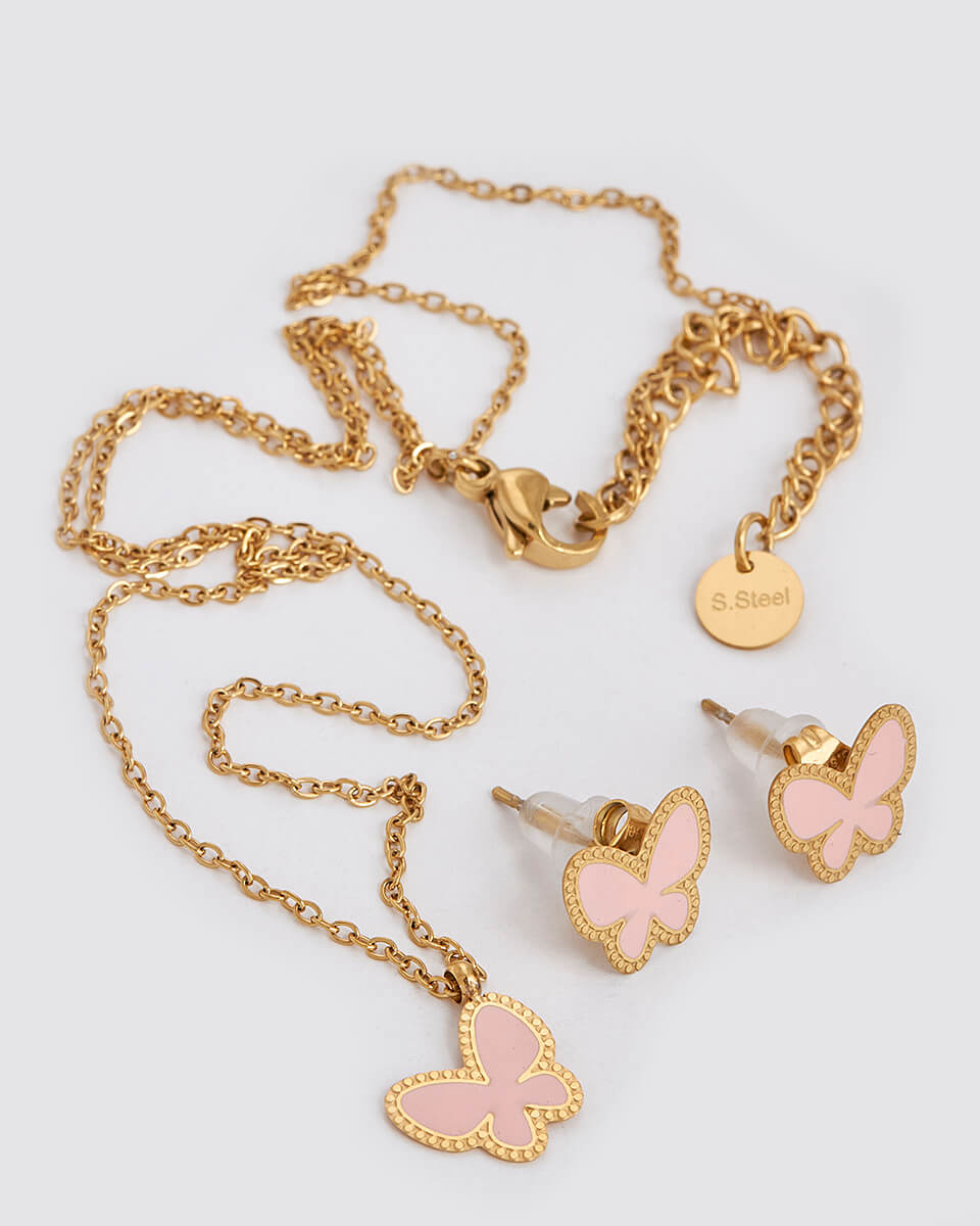 SEQUOIA ΑΤΣΑΛΙΝΟ ΠΑΙΔΙΚΟ ΣΕΤ ΣΚΟΥΛΑΡΙΚΙΑ / ΚΟΛΙΕ / ΚΟΛΙΕ ΡΟΖ ΠΕΤΑΛΟΥΔΕΣ