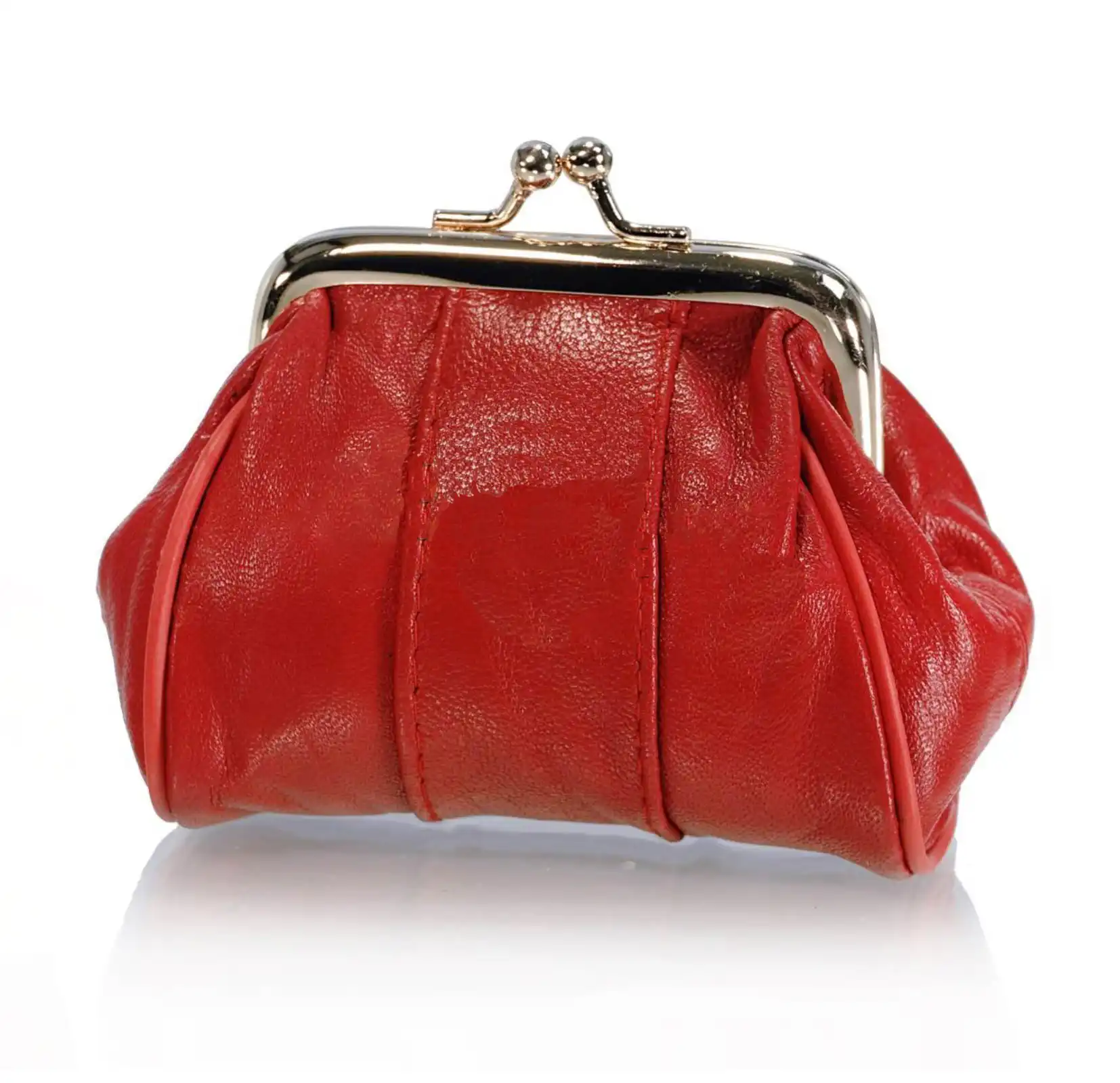 Sequoia δερμάτινο πορτοφόλι για κερματα με κλιπ 18-0001 red