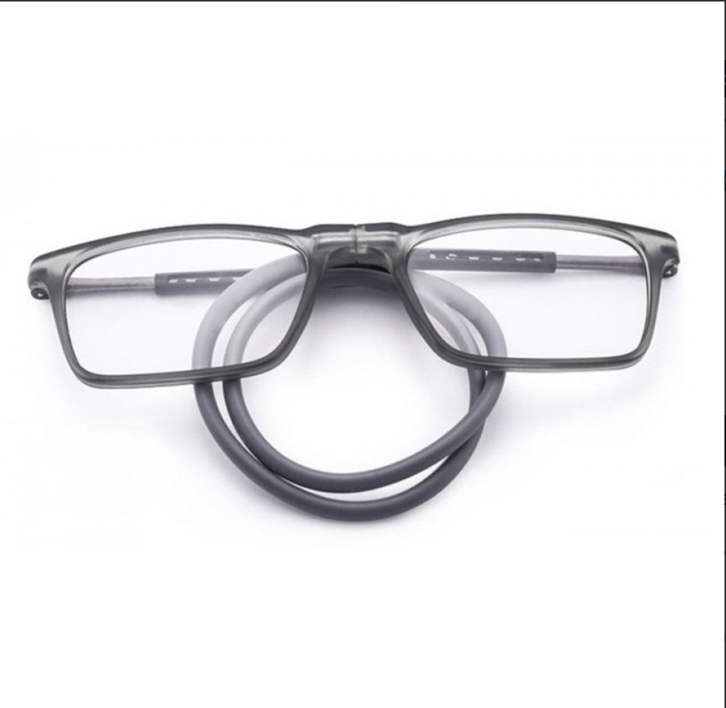 Γυαλιά πρεσβυωπίας με μαγνήτη Διαιρούμενα, με εύκαμπτο κορδόνι από σιλικόνη για εύκολη αποθήκευση Γκρι