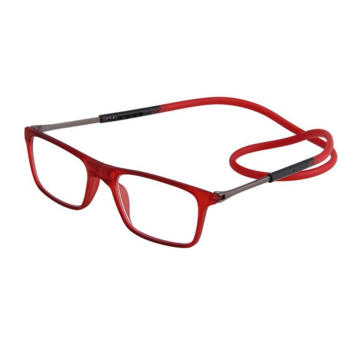 Γυαλιά πρεσβυωπίας με μαγνήτη Διαιρούμενα, με εύκαμπτο κορδόνι από σιλικόνη για εύκολη αποθήκευση Κόκκινο