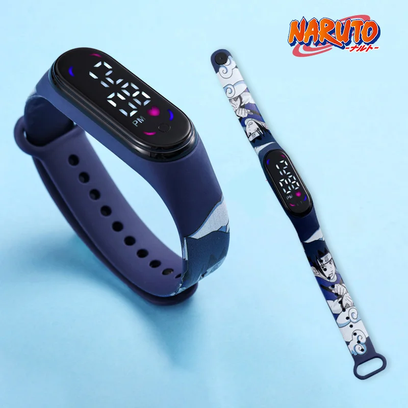 Παιδικό Αδιάβροχο Ρολόι Naruto με οθόνη Led AG-045 Μπλε