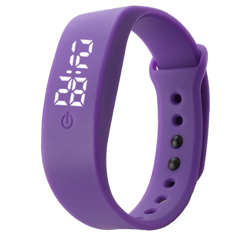 Sequoia Αδιαβροχο Ρολοι με LED οθονη ΑG-105 μωβ