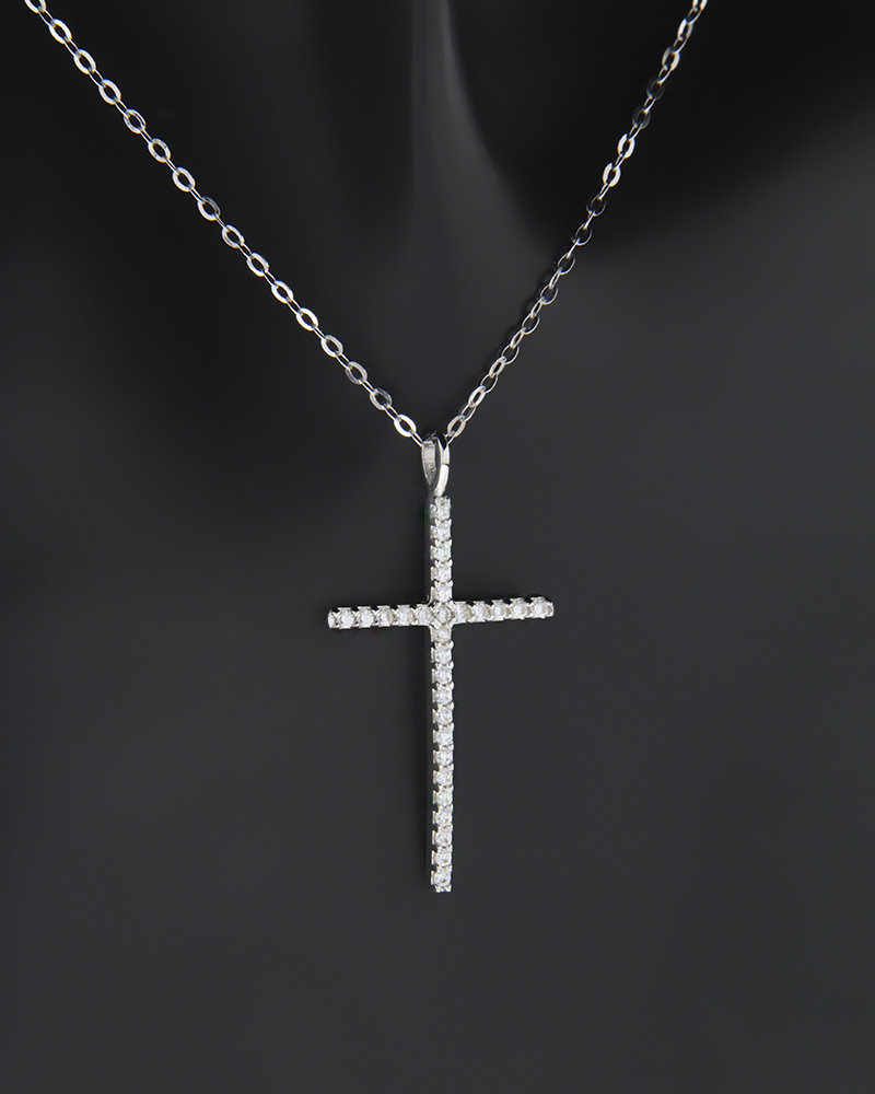 Sequoia Σταυρός Silver 925 με πέτρες SXY00174 Ασημί