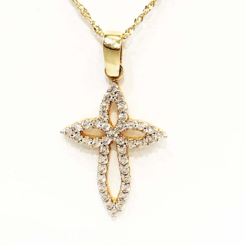 Sequoia Σταυρός Silver 925 με λευκές πέρλες SXY001711 8Χρυσό