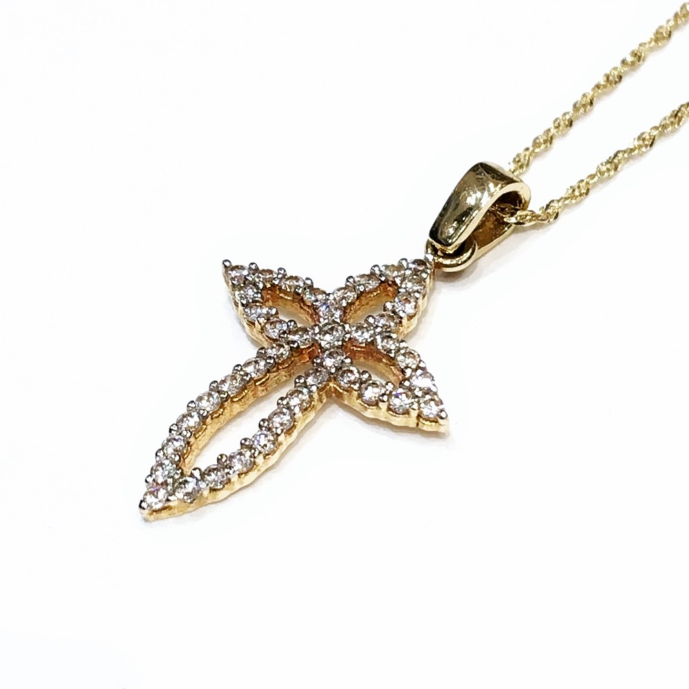 Sequoia Σταυρός Silver 925 με πέτρες SXY001778 Χρυσό