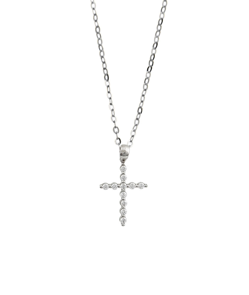 Sequoia Σταυρός Silver 925 με πέτρες SXY001781 Ασημί