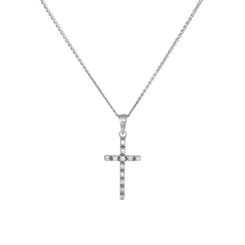 Sequoia Σταυρός Silver 925 με πέτρες SXY001783 Ασημί