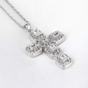 Sequoia Σταυρός Silver 925 με πέτρες SXY 001799-1 Ασημί