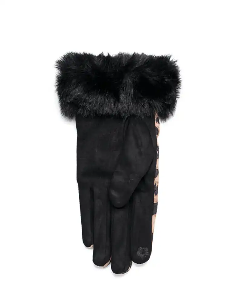 Sequoia Γυναικεία Γάντια με Λεοπάρ 02-1002 Μαύρο Sequoia Γυναικεία Γάντια με Λεοπάρ 02-1002 Μαύρο