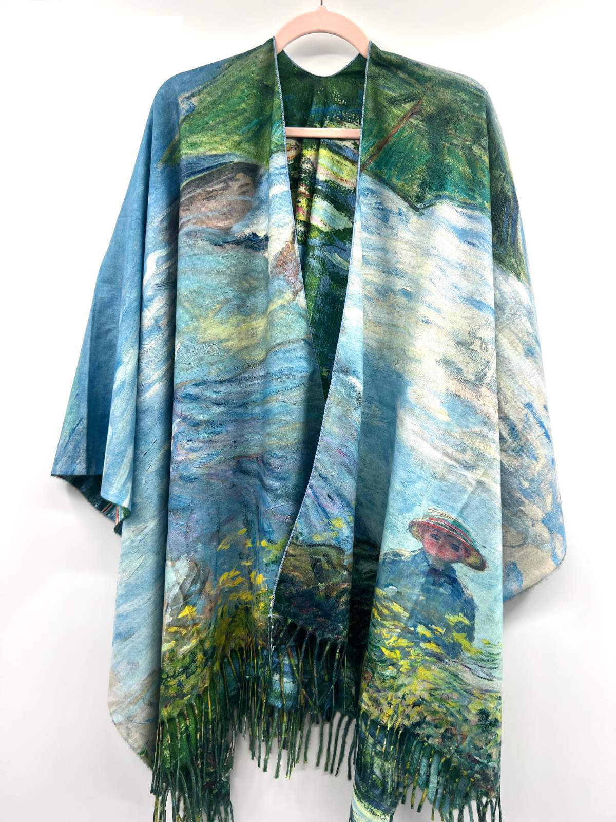 Sequoia Γυναικεία Πασμίνα Διπλής Όψης Claude Monet Woman With A Parasol multi color